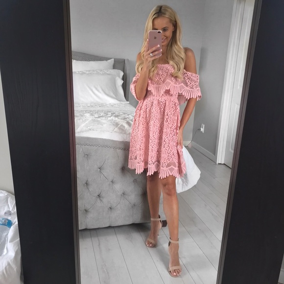 LAST ONE!!! Off Shoulders High Waist Lace Dress - Picture 8 of 8